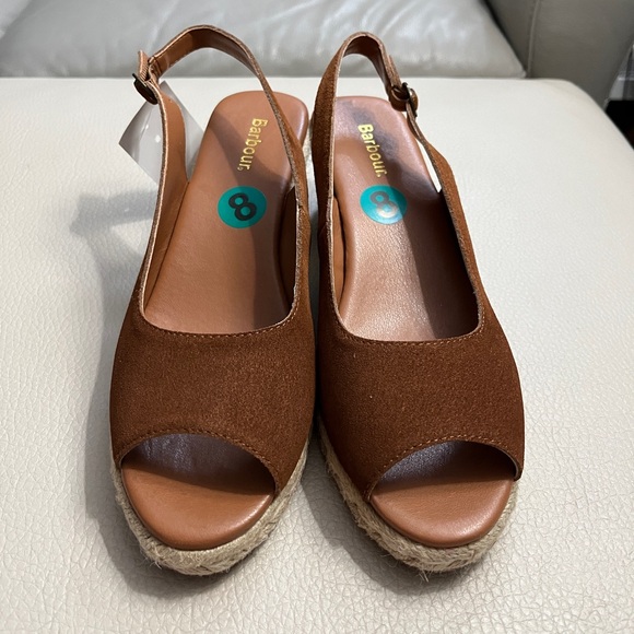 Barbour Women’s Nadia Fish Mouth Wedge Espadrilles Sandals - UK 8/US 10/EU 41 - Picture 2 of 8